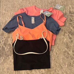 Ribbed Crop Tops, Athleta, Joy Labs, Gilly Hicks Crop Bundle